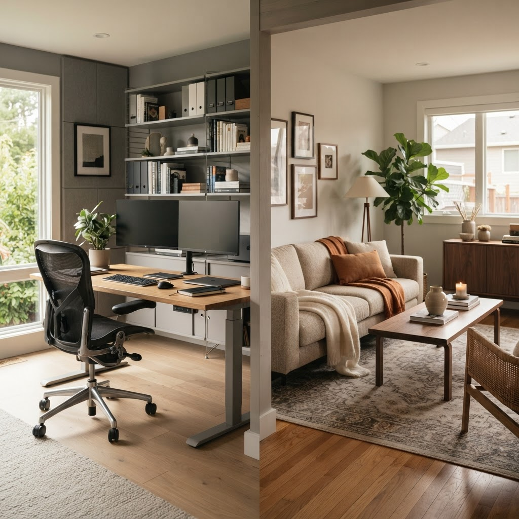 Elegant modern furnished living space